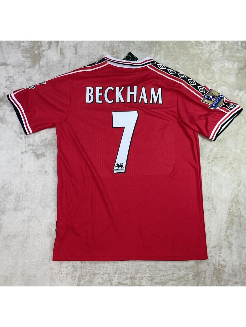 David Beckham #7 Manchester United RETRO Home Jersey Men’s 2XL NEW WITH TAGS